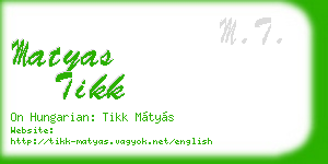matyas tikk business card